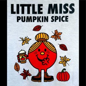“lil Miss Pumpkin Spice” Women’s White Tee Size Small